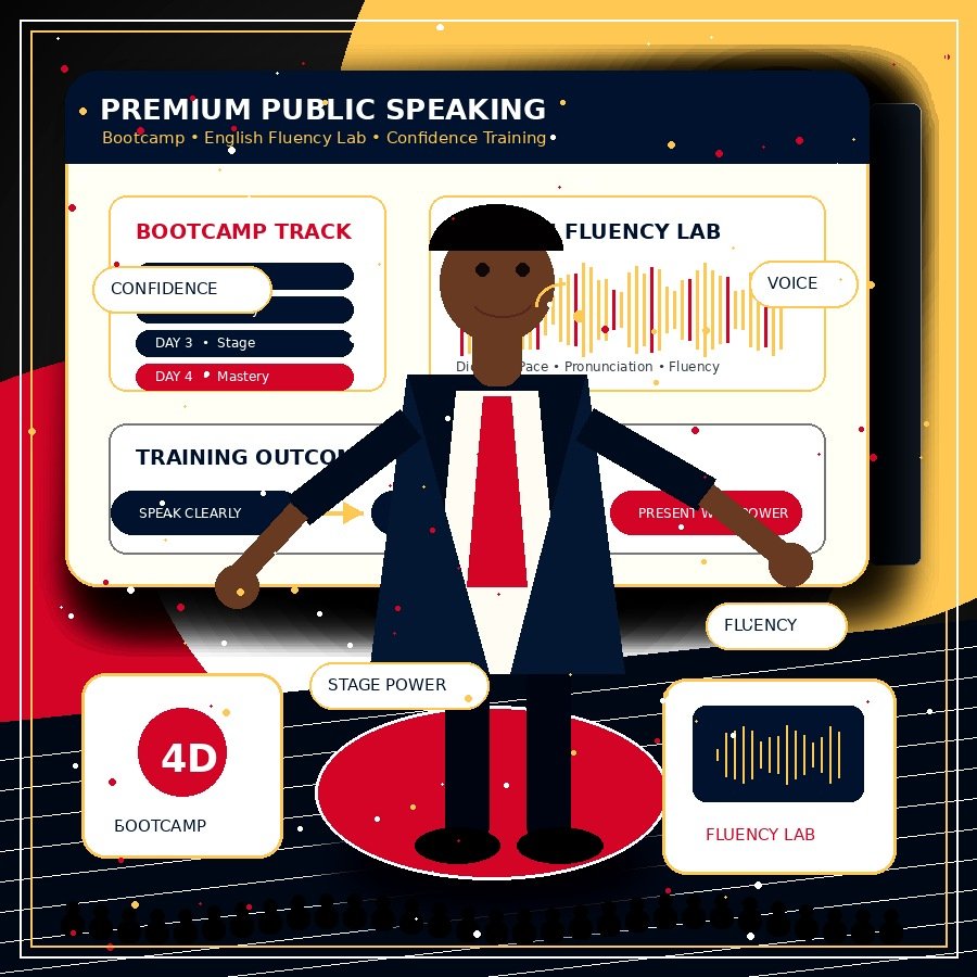 Premium Public Speaking Bootcamp + English Fluency Lab