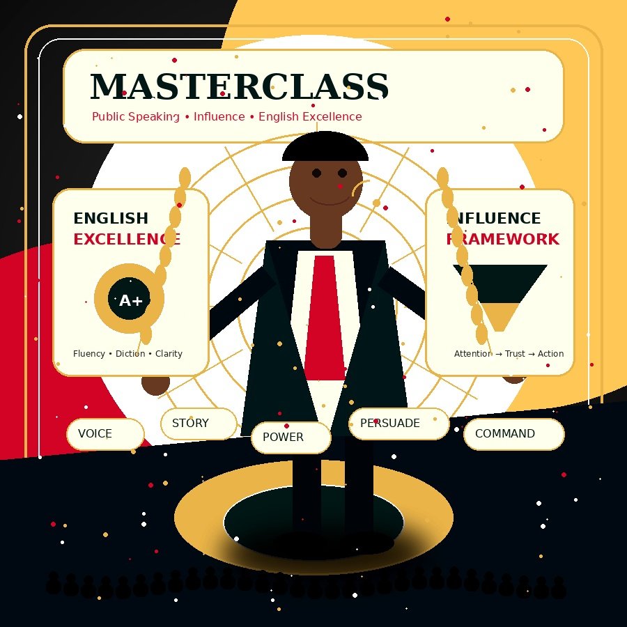 Masterclass in Public Speaking, Influence & English Excellence